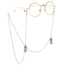 Silver Eyeglasses Sunglasses Holder Retainer Cord Necklace Lanyard Chain