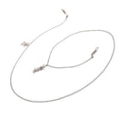 Silver Eyeglasses Sunglasses Holder Retainer Cord Necklace Lanyard Chain