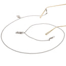 Silver Eyeglasses Sunglasses Holder Retainer Cord Necklace Lanyard Chain