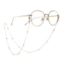 Fashion Gold Metal Eyeglass Neck Cord Beaded Reading Glasses necklace Sunglasses Chains Straps Eyewear Holder