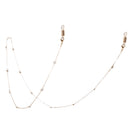 Fashion Gold Metal Eyeglass Neck Cord Beaded Reading Glasses necklace Sunglasses Chains Straps Eyewear Holder