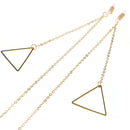 Anti-Slip Triangle Pendant Eyeglasses Chain Eyewear Neck Cord Strap Holder 75 cm Gold for Women Lady Girls