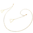 Anti-Slip Triangle Pendant Eyeglasses Chain Eyewear Neck Cord Strap Holder 75 cm Gold for Women Lady Girls
