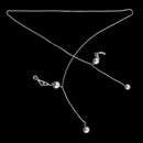90cm Stainless Steel Sunglasses Eyeglasses Holder Chains With Pearl Silver