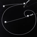 90cm Stainless Steel Sunglasses Eyeglasses Holder Chains With Pearl Silver