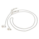 90cm Stainless Steel Sunglasses Eyeglasses Holder Chains With Pearl Silver