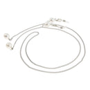 90cm Stainless Steel Sunglasses Eyeglasses Holder Chains With Pearl Silver