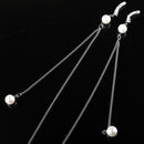 90cm Stainless Steel Sunglasses Eyeglasses Holder Chains With Pearl Silver
