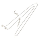 90cm Stainless Steel Sunglasses Eyeglasses Holder Chains With Pearl Silver