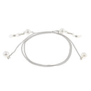 90cm Stainless Steel Sunglasses Eyeglasses Holder Chains With Pearl Silver