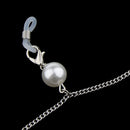 90cm Stainless Steel Sunglasses Eyeglasses Holder Chains With Pearl Silver