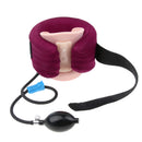 Adjustable Air Inflatable Cervical Neck Traction Device Pillow Brace Stretcher + Collar Set For Neck Shoulder Back Head Pain Soreness Relief