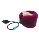 Adjustable Air Inflatable Cervical Neck Traction Device Pillow Brace Stretcher + Collar Set For Neck Shoulder Back Head Pain Soreness Relief