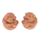 2x Handmade Peach Wood Chinese Health Exercise Balls Point massages Pain Relieve