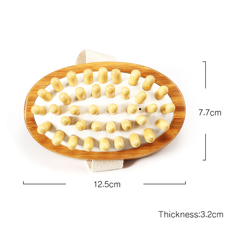 Natural Wood Massager Face Body Sauna Spa Anti Cellulite Massage Brush Tool