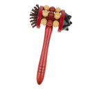 Wooden Roller Massage Knock Hammer - Back Arm Neck Knock Comb Massager - Long Handle