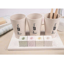 Natural Diatomaceous Earth Toothbrush Stand Holder Tooth Brush Cup Set Home