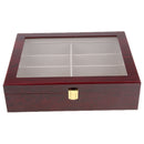 Elegant Red Display Box Case Organizer Holder Stand for 8 Pairs Glasses Sunglasses Watch