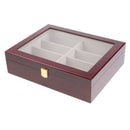 Elegant Red Display Box Case Organizer Holder Stand for 8 Pairs Glasses Sunglasses Watch