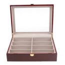 Elegant Red Display Box Case Organizer Holder Stand for 8 Pairs Glasses Sunglasses Watch