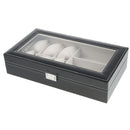 9 Compartments Eyeglass Box Sunglasses Jewelry Watch Display Case Organizer Holder Stand