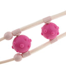 Pink Neck Back Shoulder Trigger Point Massage Roller Rope Massager Rolling Balls Tool