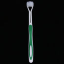 Pack of 3pcs, 3 Sided Deep Clean Whitening Soft Toothbrushes with 4 Brush Heads Replacement
