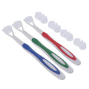 Pack of 3pcs, 3 Sided Deep Clean Whitening Soft Toothbrushes with 4 Brush Heads Replacement