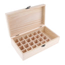 Essential Oil Box, Wooden Storage Case Organizer Holds 25 Bottles For Carrying or Displaying, Keeping Your Oils Safe