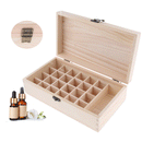 Essential Oil Box, Wooden Storage Case Organizer Holds 25 Bottles For Carrying or Displaying, Keeping Your Oils Safe