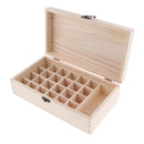 Essential Oil Box, Wooden Storage Case Organizer Holds 25 Bottles For Carrying or Displaying, Keeping Your Oils Safe