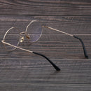 Fashion Unisex Spectacles Eight-square Shaped Frame Eyeglasses for Decor when Go Out or Party