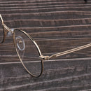 Women Men Vintage Retro Glasses Eyeglasses Metal Frame Full Rim Plain Glass Spectacles
