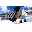 1 Pair, Winter Blue Ski & Snowboard Gloves, Anti-slip PU Palm, Waterproof & Windproof Snow Mittens for Skiing, Snowboarding for Men & Women