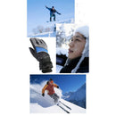 1 Pair, Winter Blue Ski & Snowboard Gloves, Anti-slip PU Palm, Waterproof & Windproof Snow Mittens for Skiing, Snowboarding for Men & Women