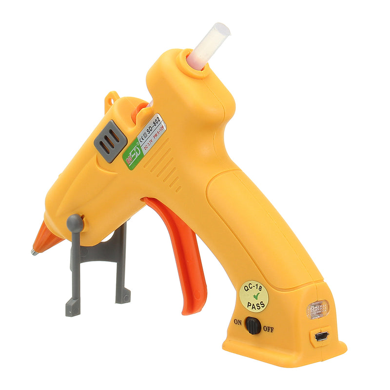 3.7V 12W Cordless Hot Melt Glue G-un USB Rechargable Melt Glue G-un Graft Repair Heat G-un Pneumatic DIY Tools