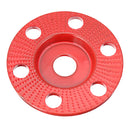 Drillpro 110mm Tungsten Carbide See Through Wood Shaping Disc Flat Carving Disc with Hole 22mm Bore Sanding Grinder Wheel for 115 125 Angle Grinder