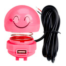 Enusic Motorcycle USB Charger Spring Shaking Head Doll With Induction Light Handlebar Mirror Cartoon Decoration Car Emoticon Pack