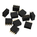 200pcs 2.54mm 2x4P 8P Double Row Female Straight Pin Header Needle Socket Pin Strip