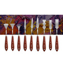 H&B HB-AJ09 9 Pcs Toning Scrapers Stainless Steel Painting Scraper Spatula Wood Handle Art Supplies for Artist Canvas Oil Paint Pigment Mixing Palettes Tools