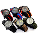 IPRee 7 In 1 EDC Survival Compasss Bracelet Watch 3ATM Waterproof Emergency Paracord Wristband