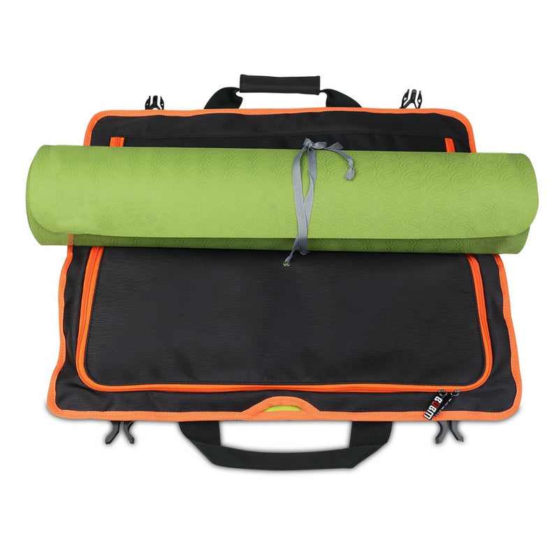Bubm YJB Multi-Purpose Yoga Roll Pack Yoga Mat Bag Gym Cross-body Bag Adjustable Shoulder Bag Handba