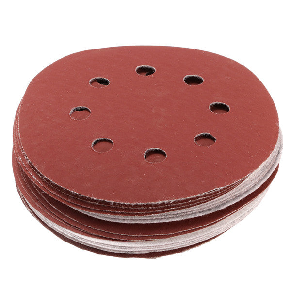 25pcs 5 Inch 125mm 8 Hole Sanding Discs 400-1200 Grit Sandpaper