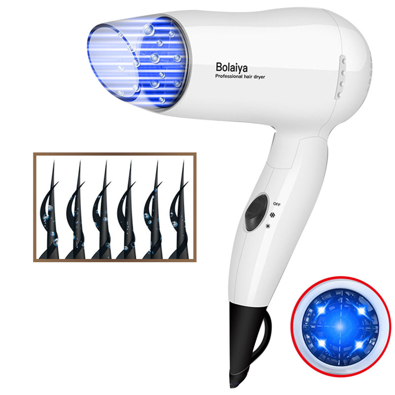Bolaiya Foldable Hairdressing Salon Electric Hair Dryer Blower Low Noise for Travel Home