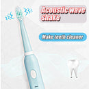 5 Modes Electric Toothbrush Mute Soft Sonic USB Rechargeable Waterproof Tooth Cleaner With 4 Brushes