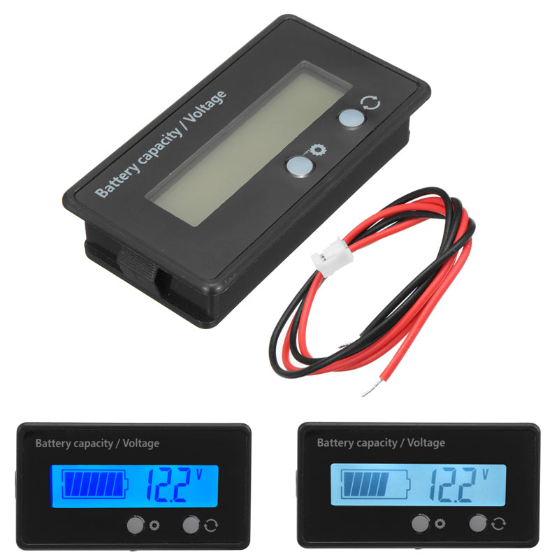 12V 6-63V LCD Acid Lead Lithium Battery Capacity Indicator Voltage Digital Voltmeter