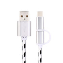 Bakeey 3A 2 in1 Micro Type-C Fast Charging Nylon Weave Data Cable  With Packaging Tiger Pattern For HUAWEI P30 XIAOMI MI9 Oneplus 7 S10 S10+