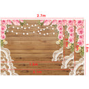 5x3FT 7x5FT 8x6FT Wooden Flower Plank Light Photography Backdrop Background Studio Prop
