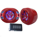 3.5 inch Motorcycle bluetooth MP3 Player Red Speaker Waterproof Burglar Alarm Active Call Telegraph Number FM Audio