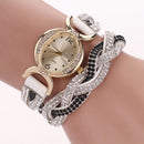 DUOYA D014 Rhinestones Elegant Ladies Watch Leather Strap Bracelet Watches